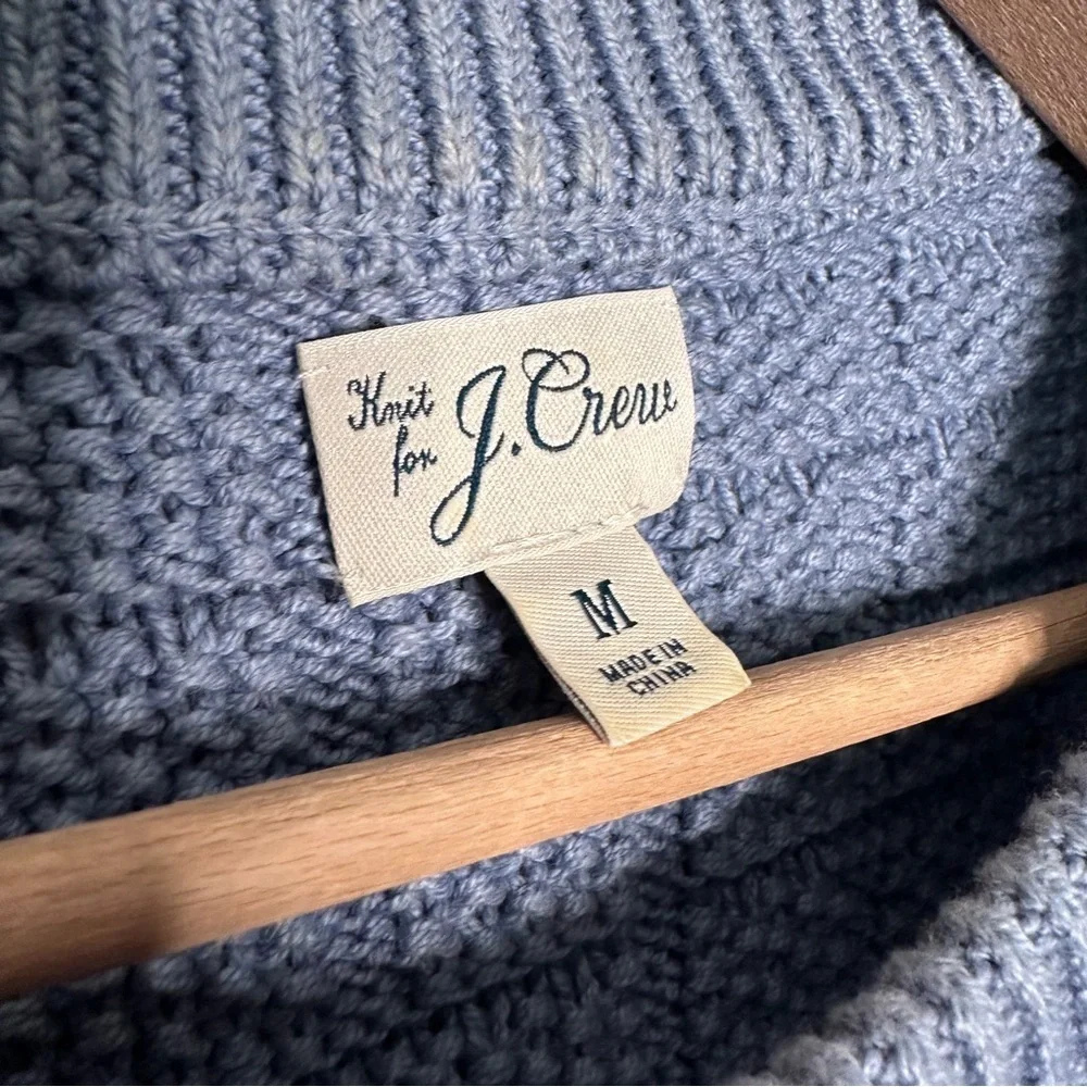 J. Crew Men’s Cotton Sweater in Checkered Stitch Size Medium